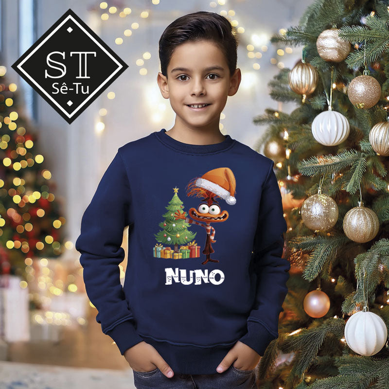 Sudadera navideña de ansiedad de adentro hacia afuera